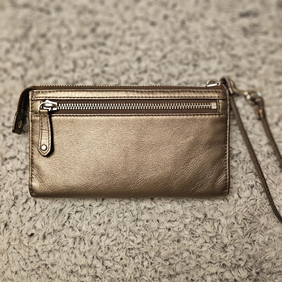 Coach Gold/Bronze Wristlet Clutch